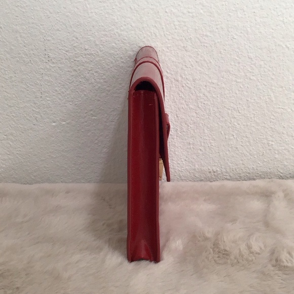 🆕 MIU MIU Patent Red Clasp Cosmetic Bag No Box No Dust Bag - Picture 6 of 12